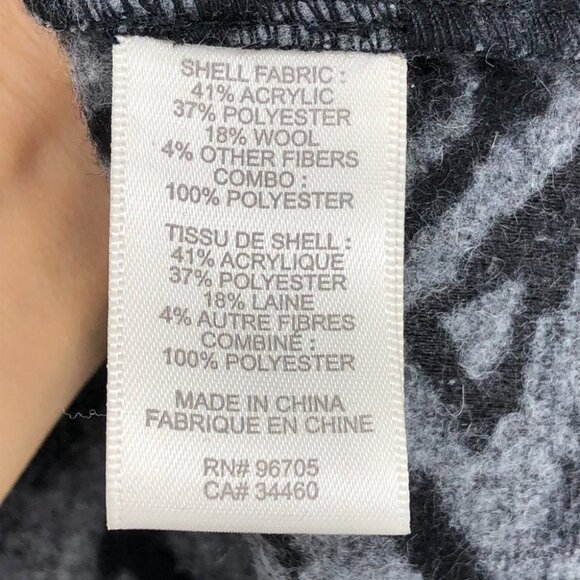 Rebecca Taylor - Grey & Black Print Wool Shell Top  size 2 - Picture 8 of 16
